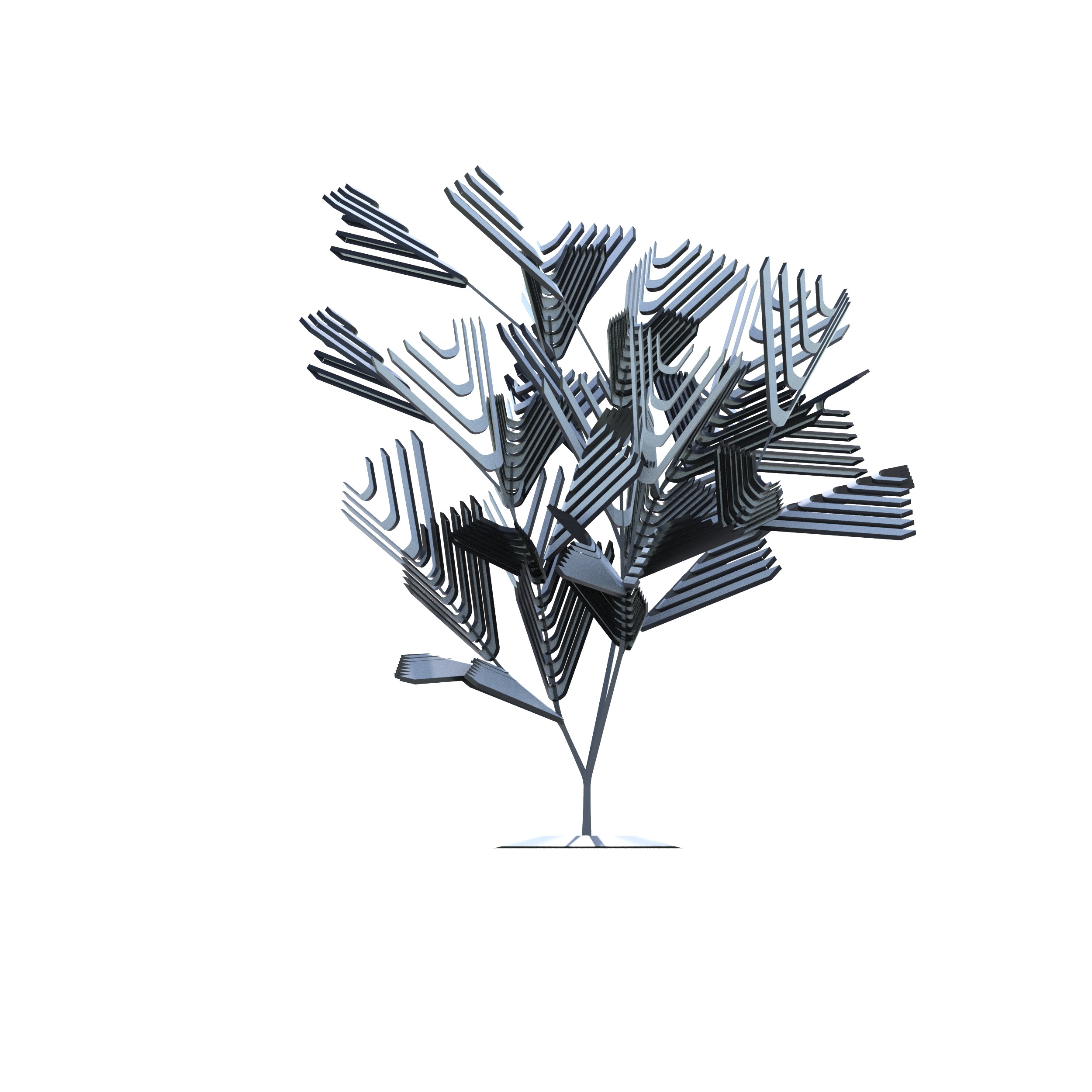 Conceptual shrub S1Cv4 Low-poly 3D model_8