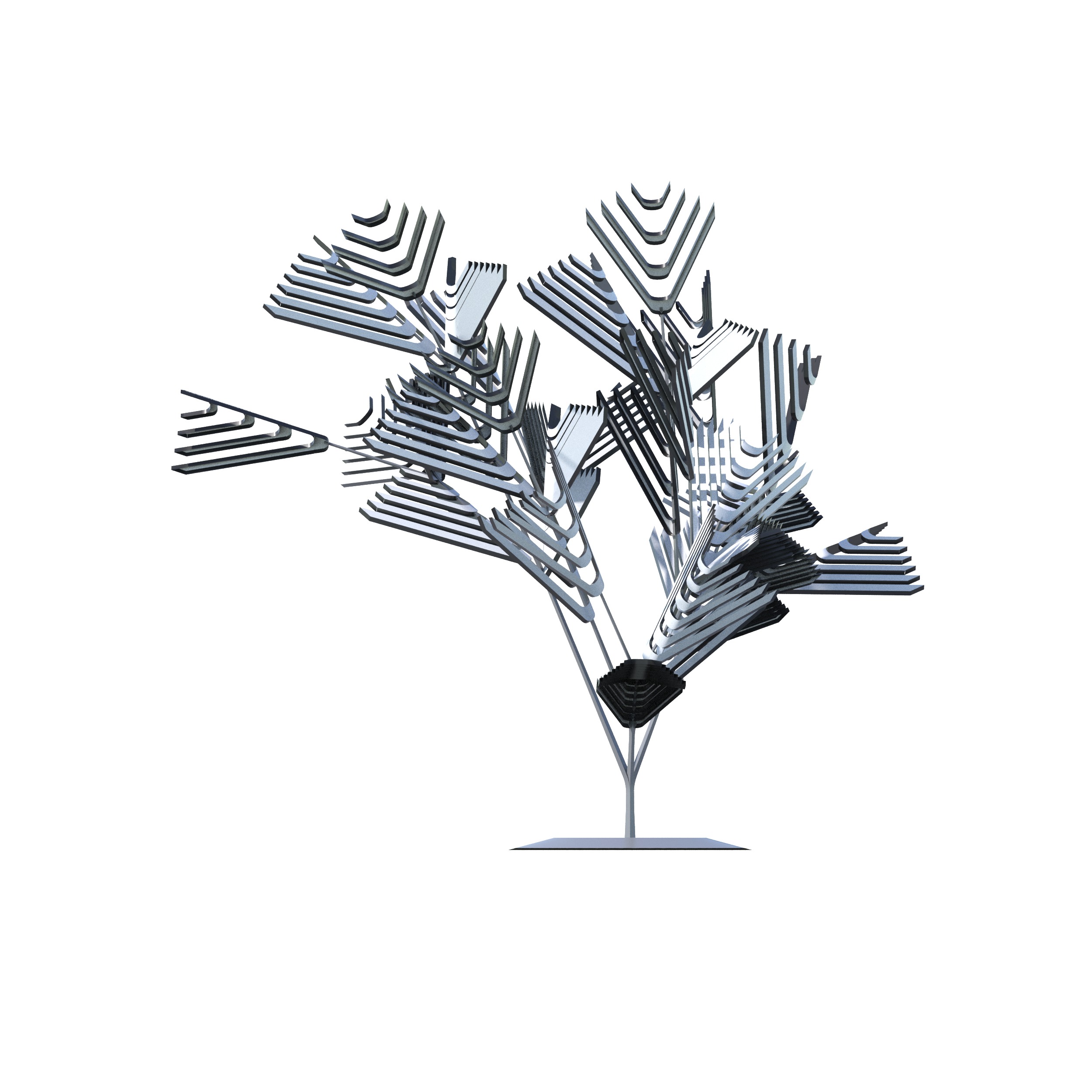 Conceptual shrub S1Cv4 Low-poly 3D model_19