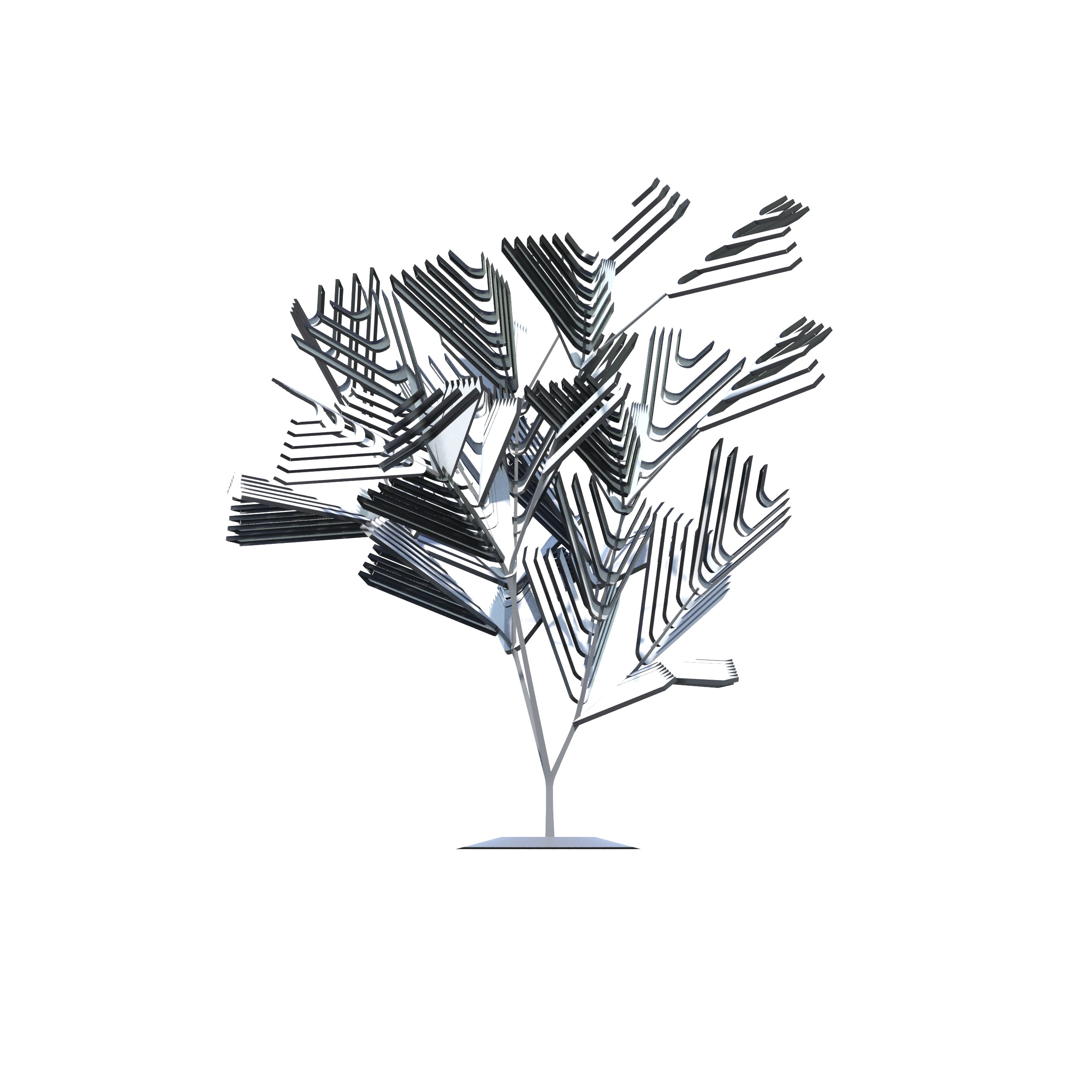 Conceptual shrub S1Cv4 Low-poly 3D model_15