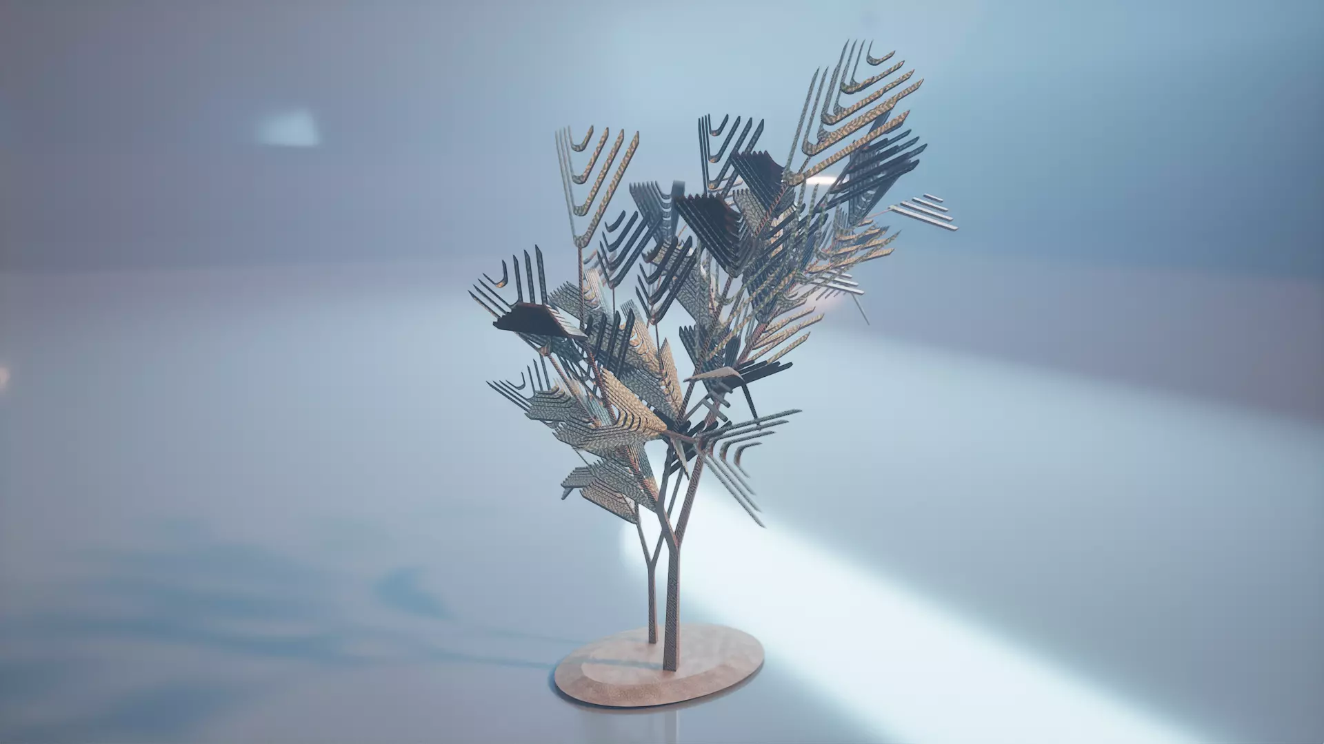 Conceptual shrub S1Cv5 Low-poly 3D model