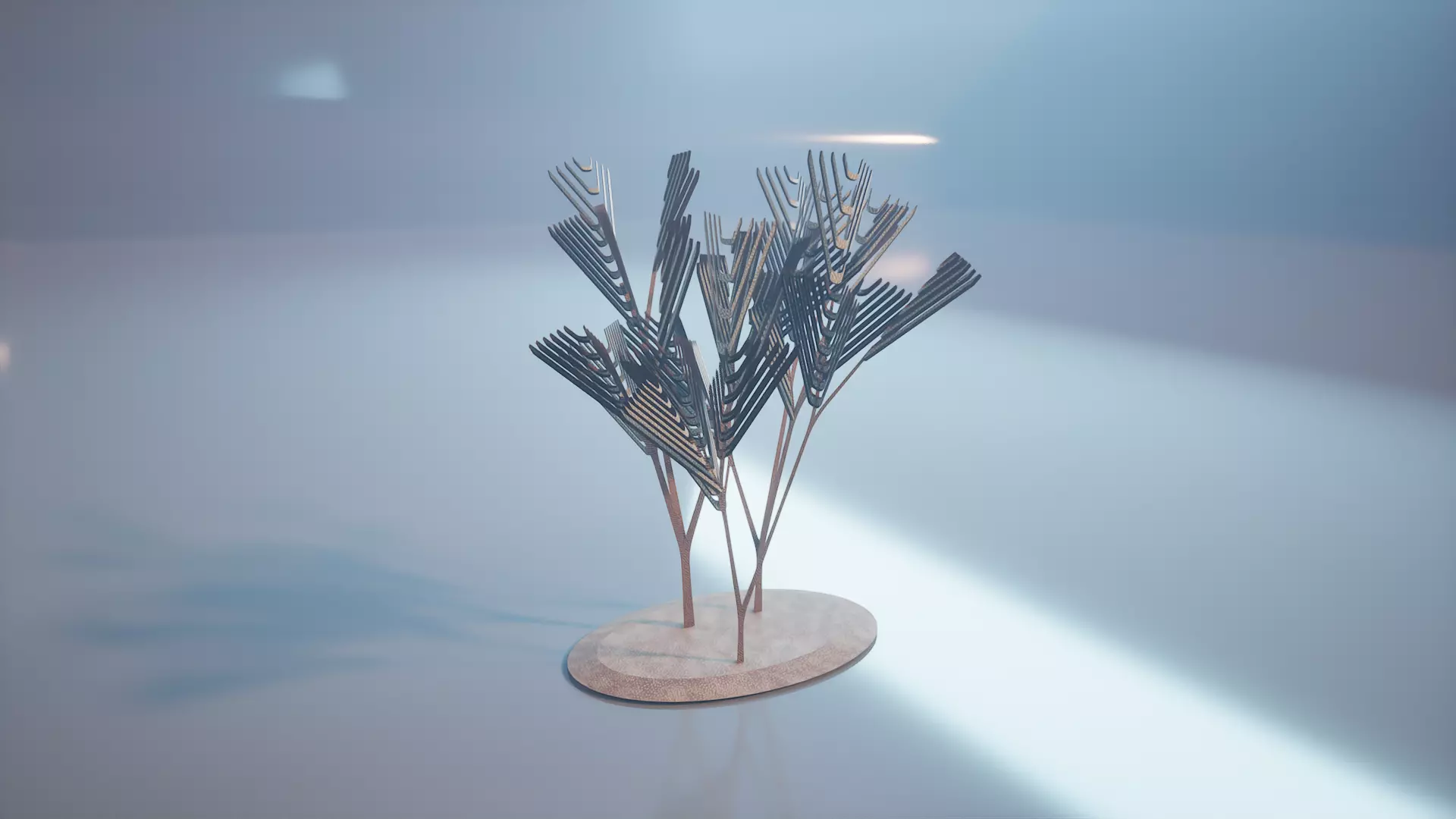 Conceptual shrub S1Cv6 Low-poly 3D model_0