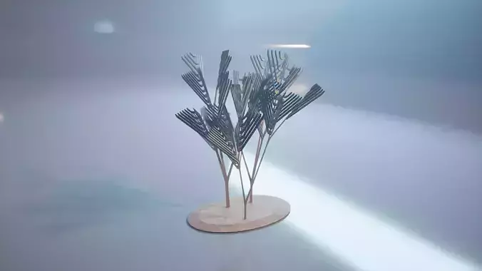 Conceptual shrub S1Cv6 Low-poly 3D model