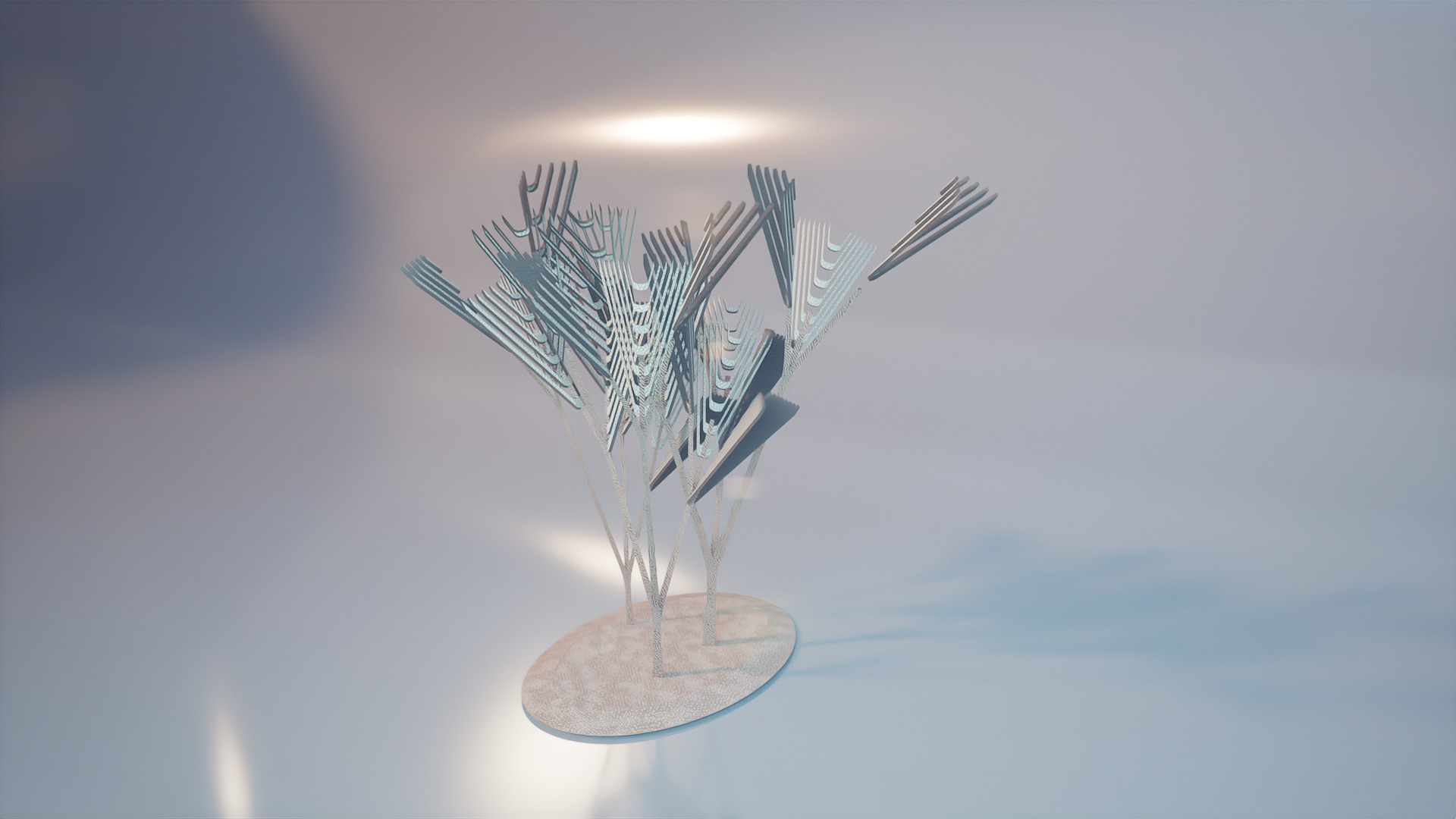 Conceptual shrub S1Cv6 Low-poly 3D model_1