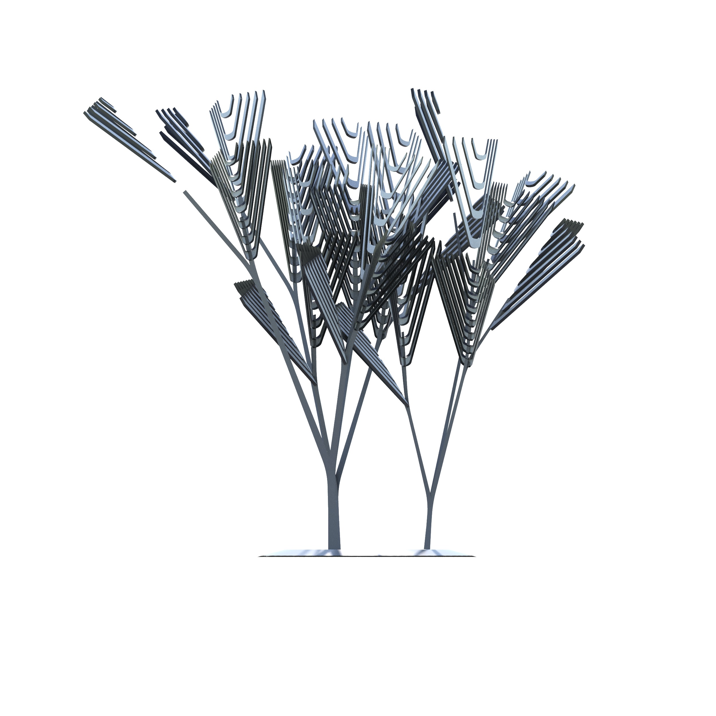 Conceptual shrub S1Cv6 Low-poly 3D model_9