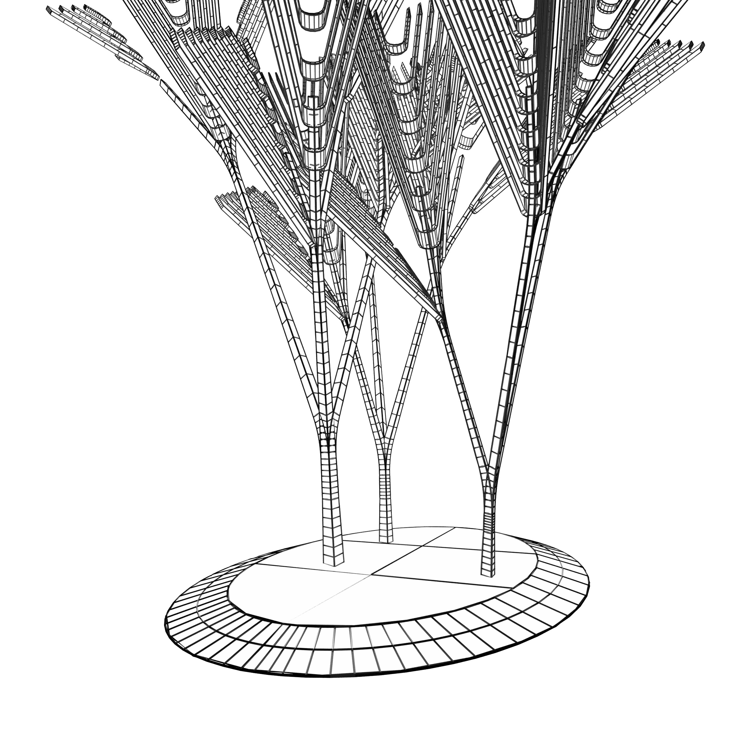Conceptual shrub S1Cv6 Low-poly 3D model_11