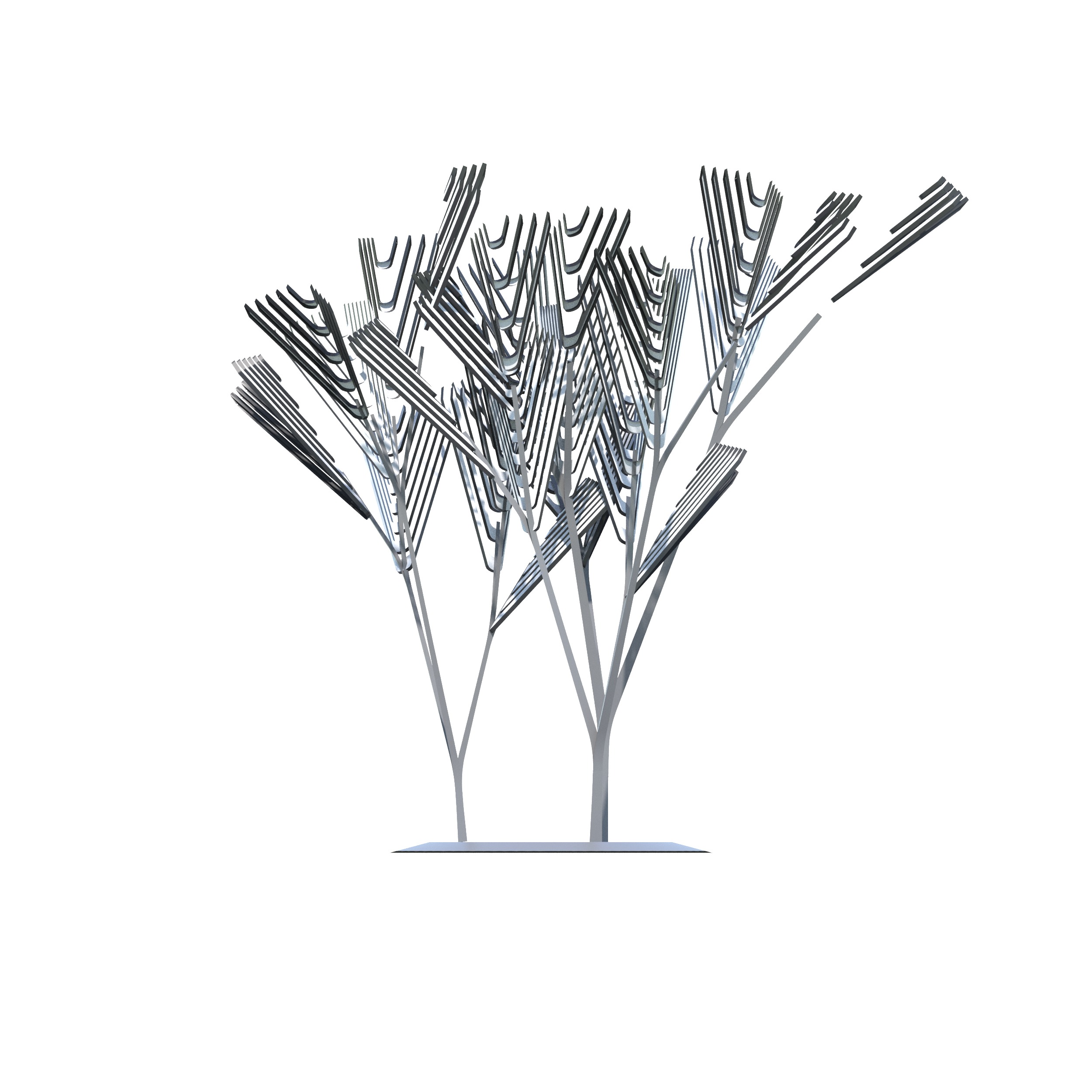 Conceptual shrub S1Cv6 Low-poly 3D model_16