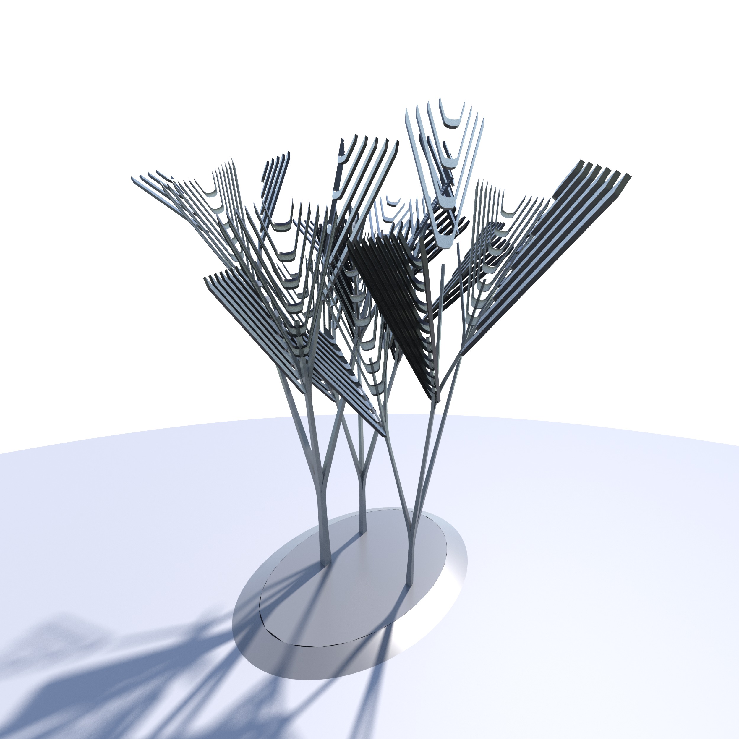 Conceptual shrub S1Cv6 Low-poly 3D model_14