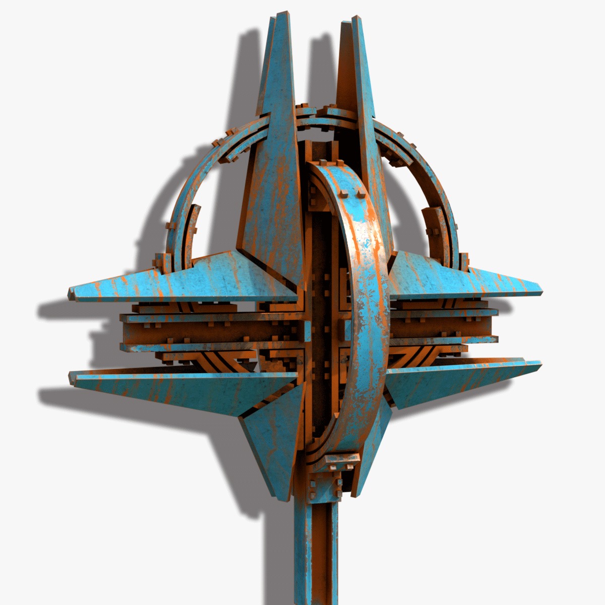 Stylized NATO Star Sculpture  -Military Art 3D print model_6