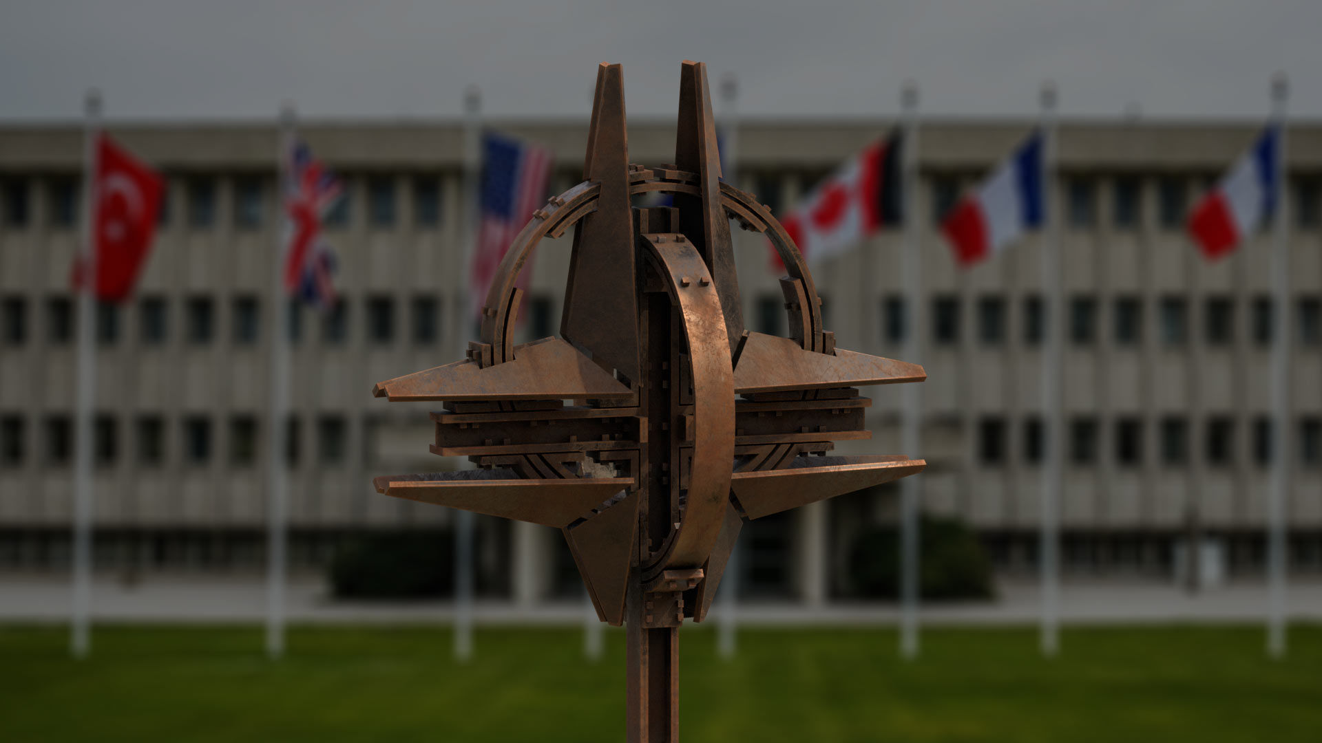 Stylized NATO Star Sculpture  -Military Art 3D print model_8