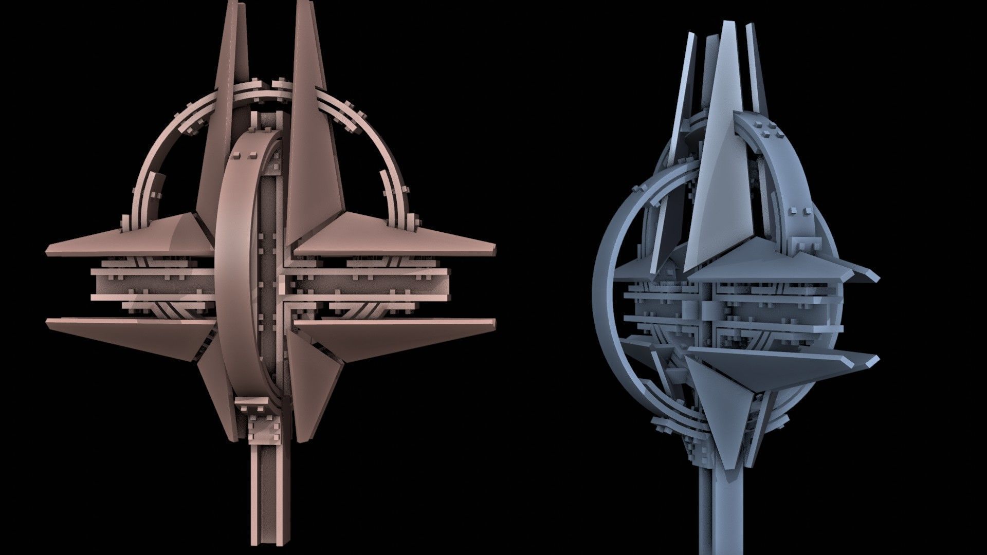 Stylized NATO Star Sculpture  -Military Art 3D print model_4