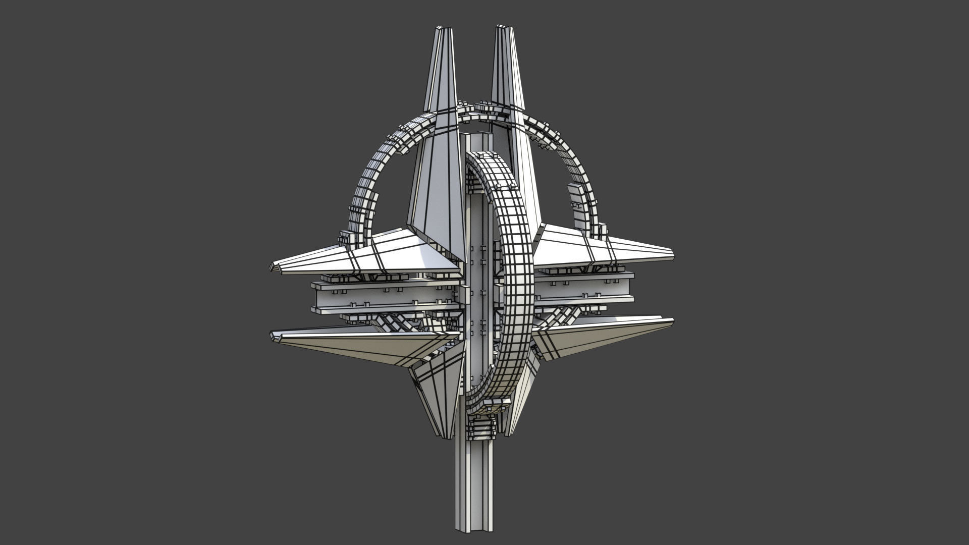 Stylized NATO Star Sculpture  -Military Art 3D print model_10