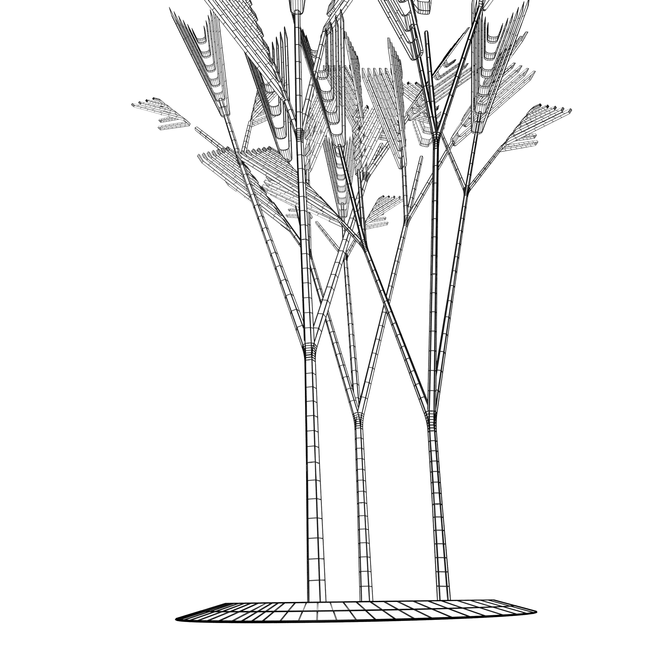 Conceptual shrub S1Cv7 Low-poly 3D model_11