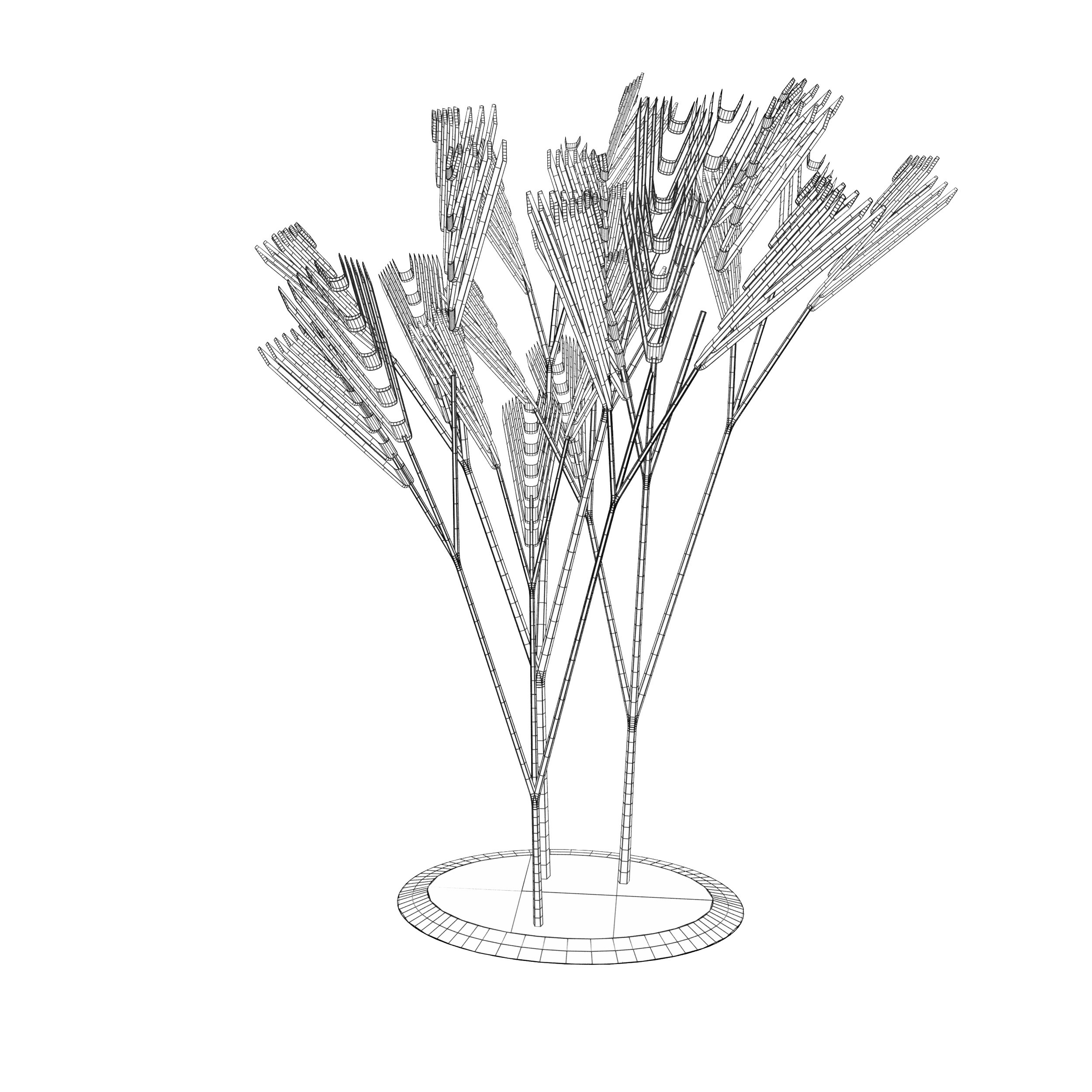Conceptual shrub S1Cv7 Low-poly 3D model_13