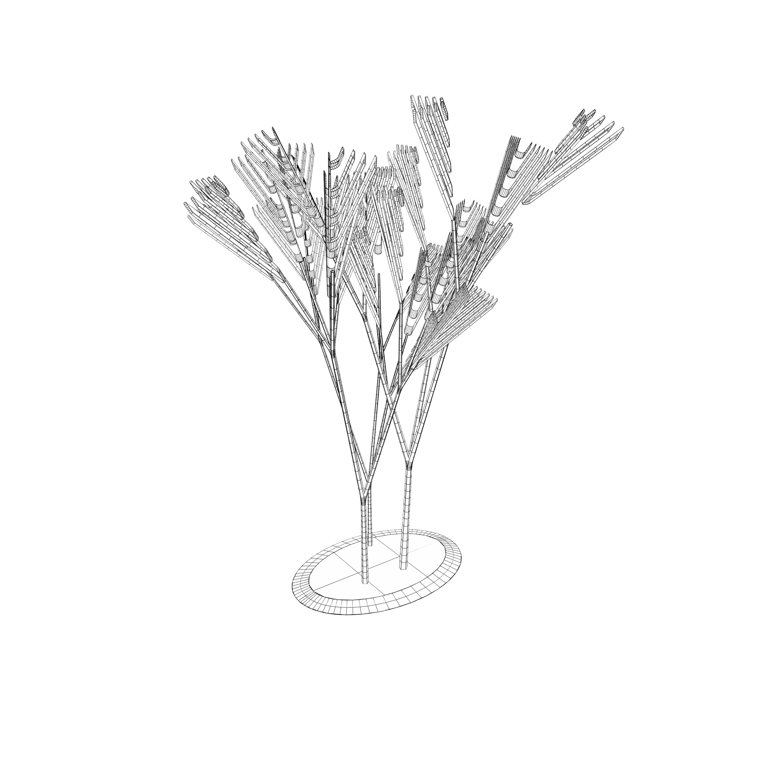 Conceptual shrub S1Cv7 Low-poly 3D model_18