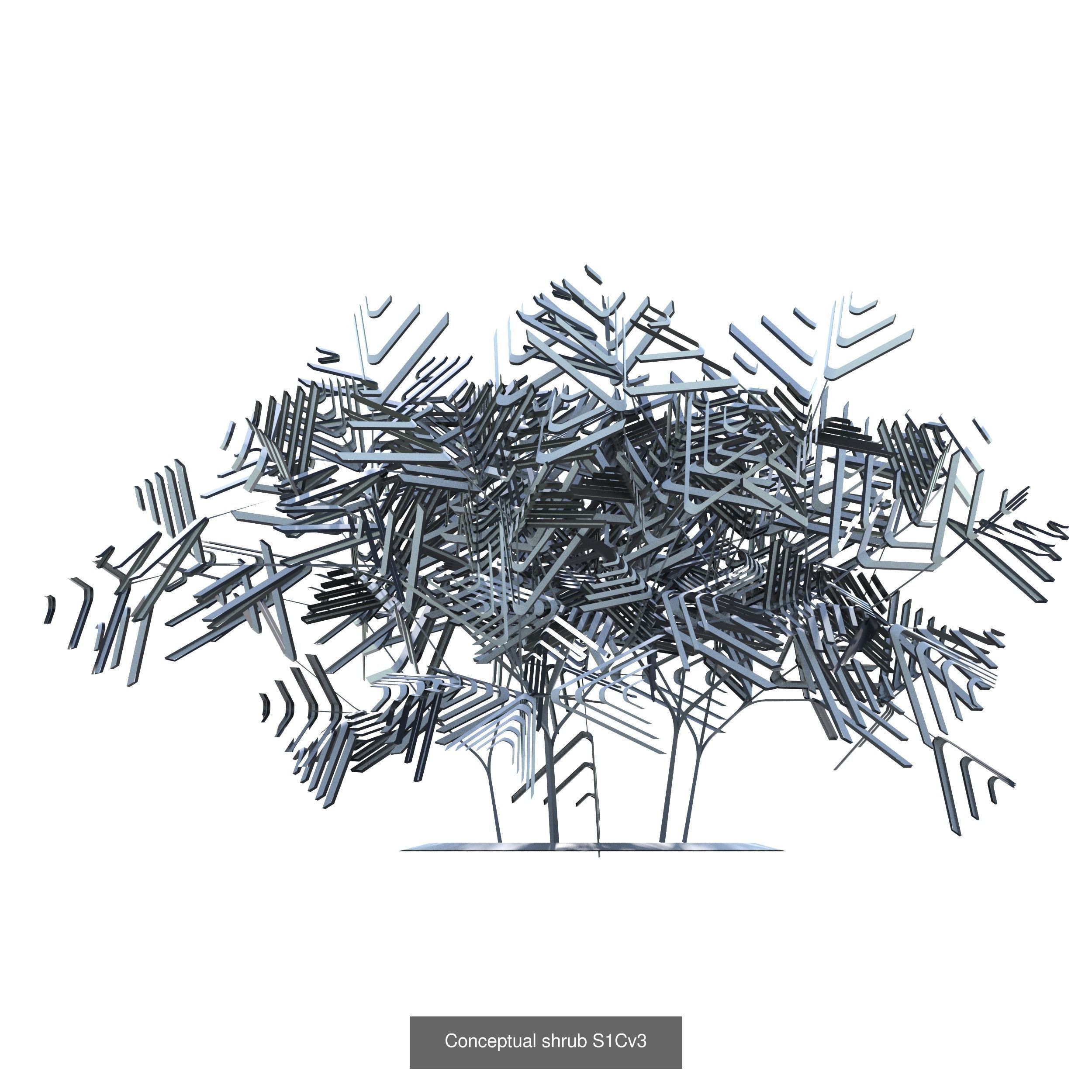 Collection of conceptual shrubs S1C _3