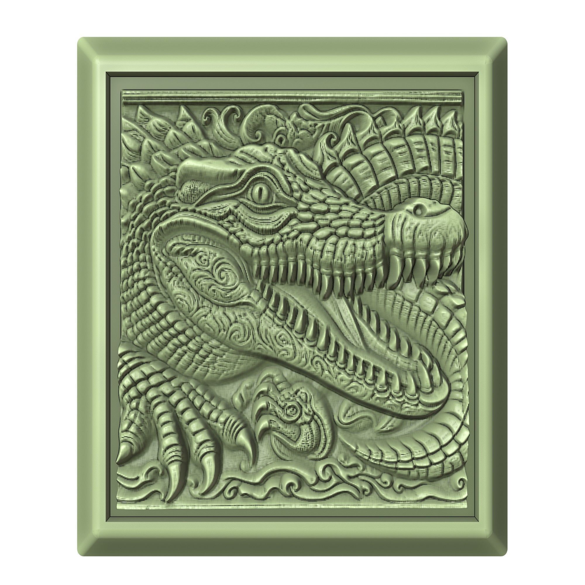 Crocodile Animal 3D print model_2