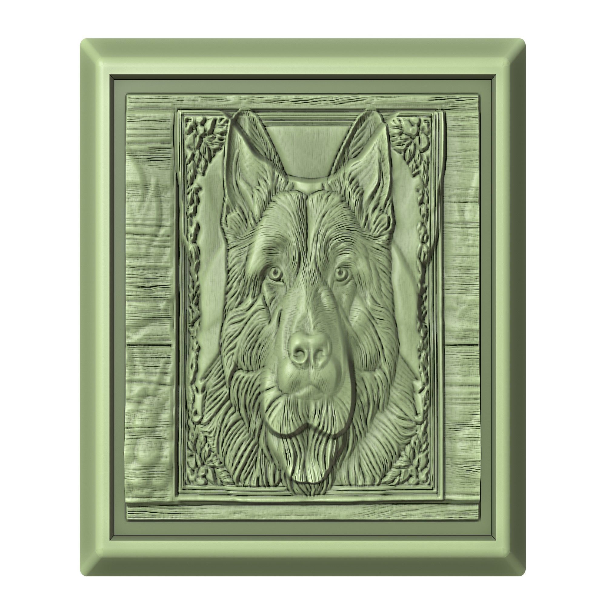 Dog German Shepherd Animal 3D print model_2