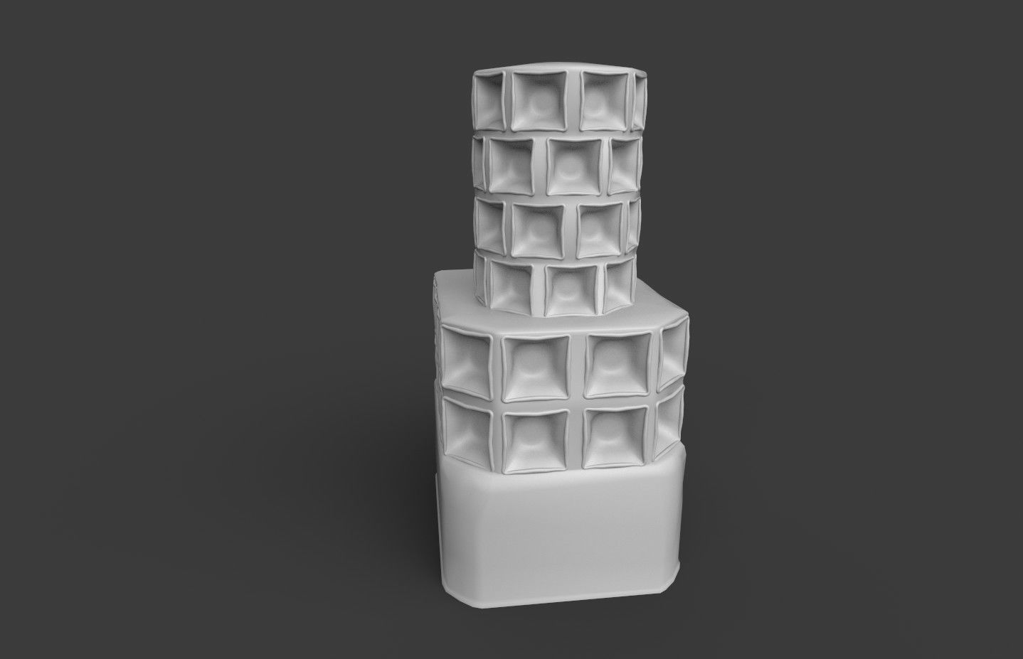 Late medieval tiled stove - variant B Low-poly 3D model_24