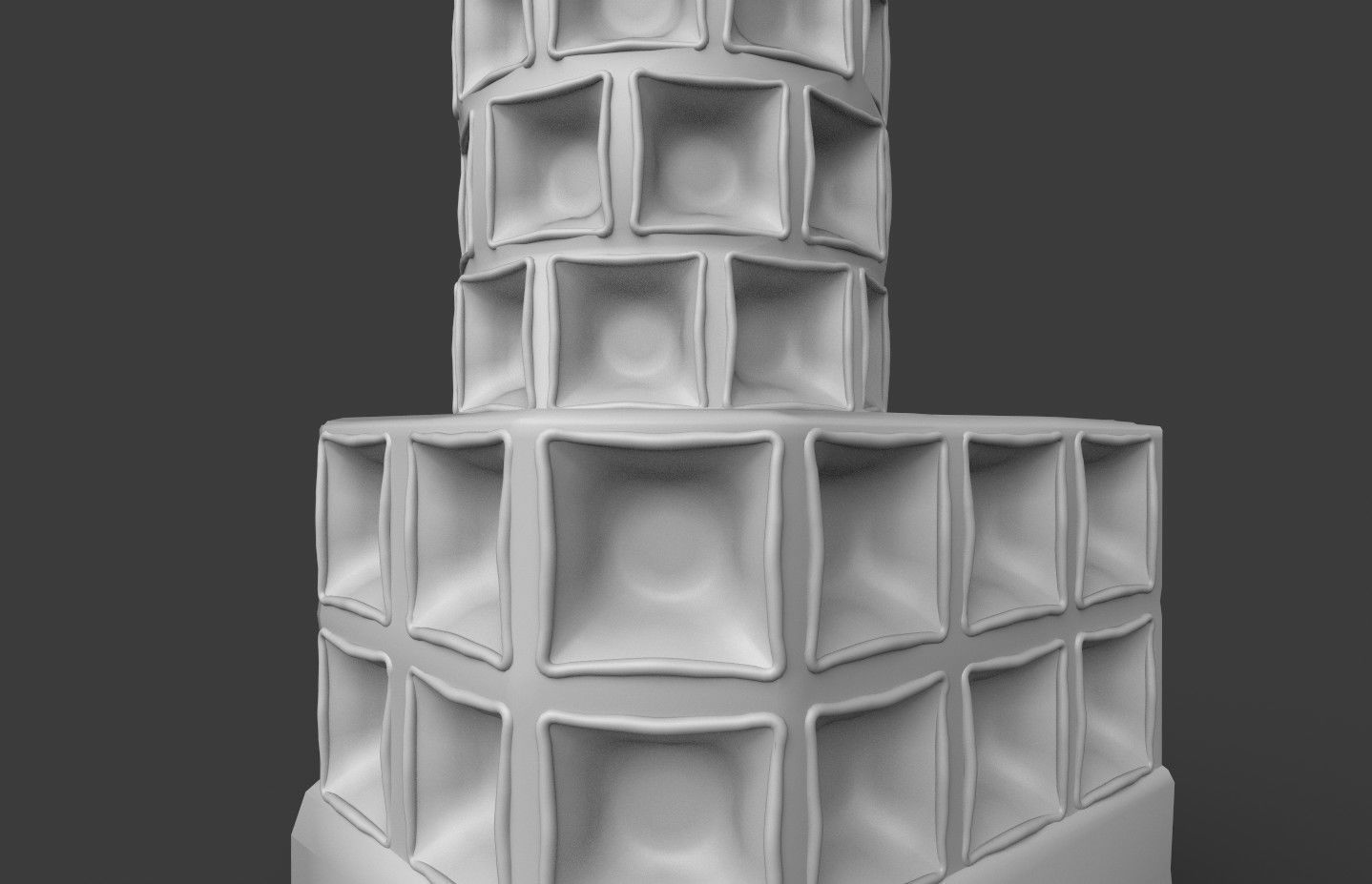 Late medieval tiled stove - variant B Low-poly 3D model_26