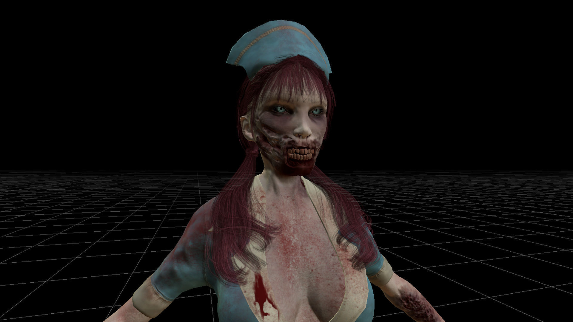 Zombie Nurse Low-poly 3D model_30