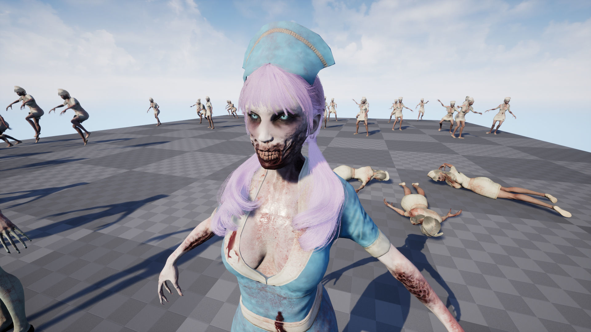 Zombie Nurse Low-poly 3D model_15