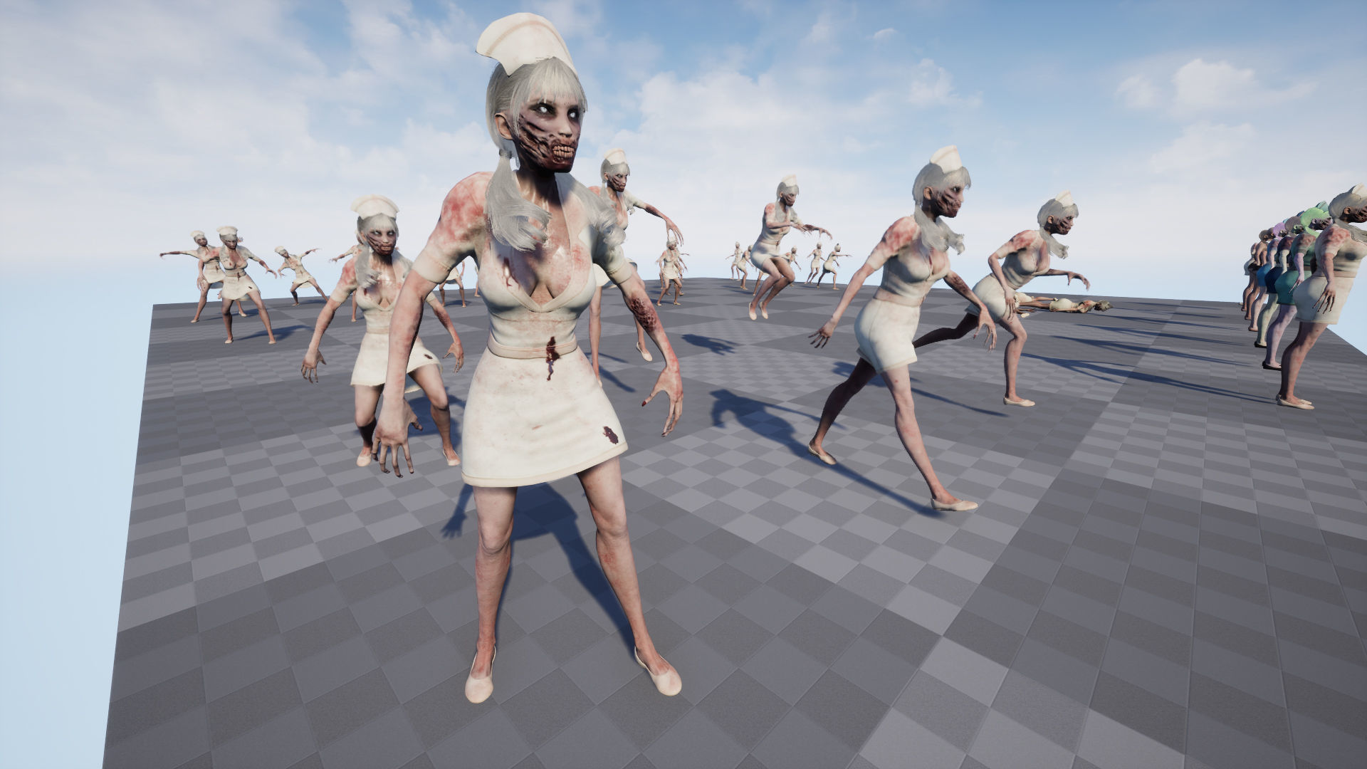 Zombie Nurse Low-poly 3D model_18
