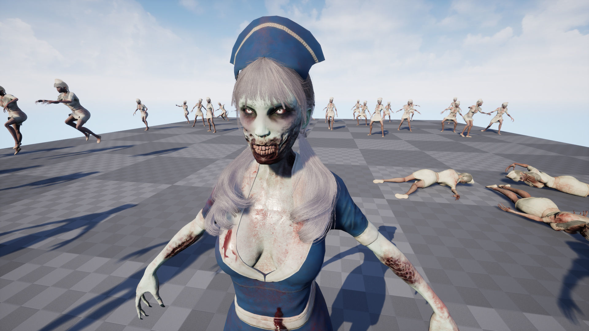 Zombie Nurse Low-poly 3D model_16