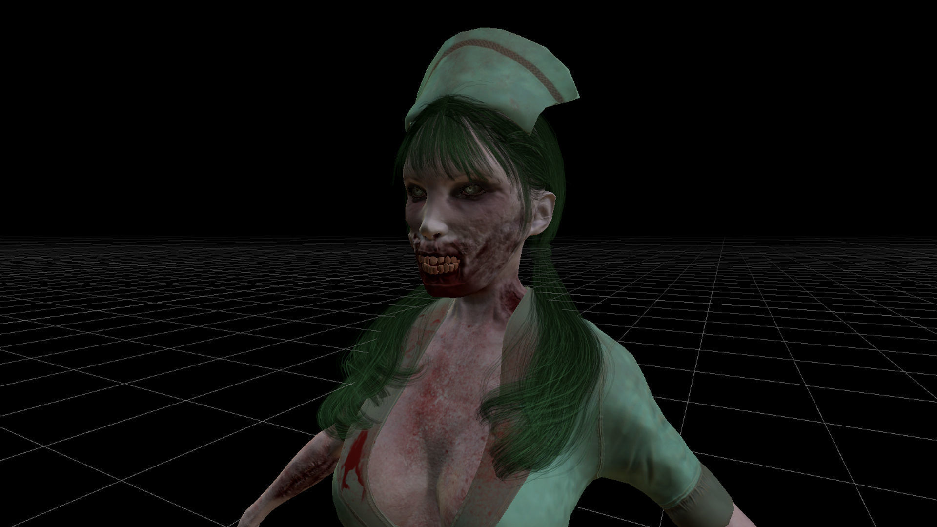 Zombie Nurse Low-poly 3D model_32