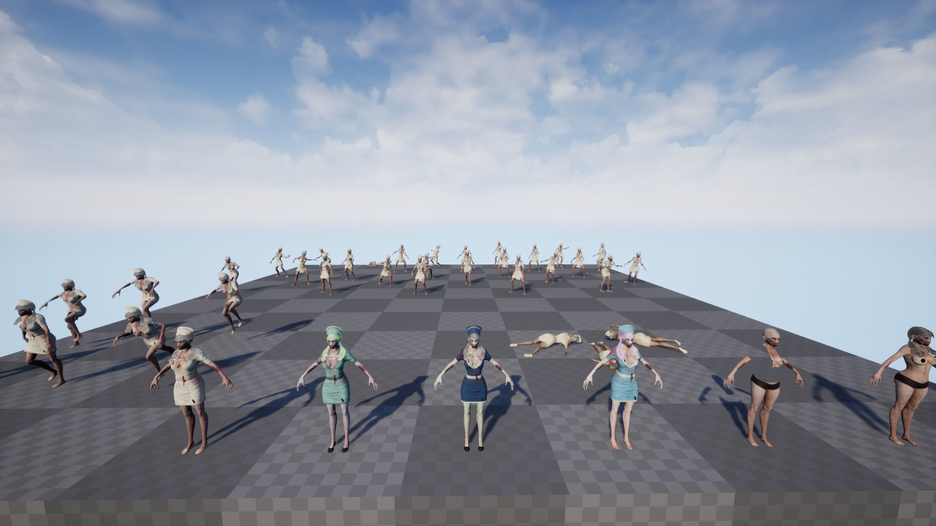 Zombie Nurse Low-poly 3D model_14