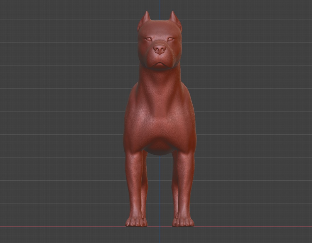 Argentine Dogo dog 3D print model_5