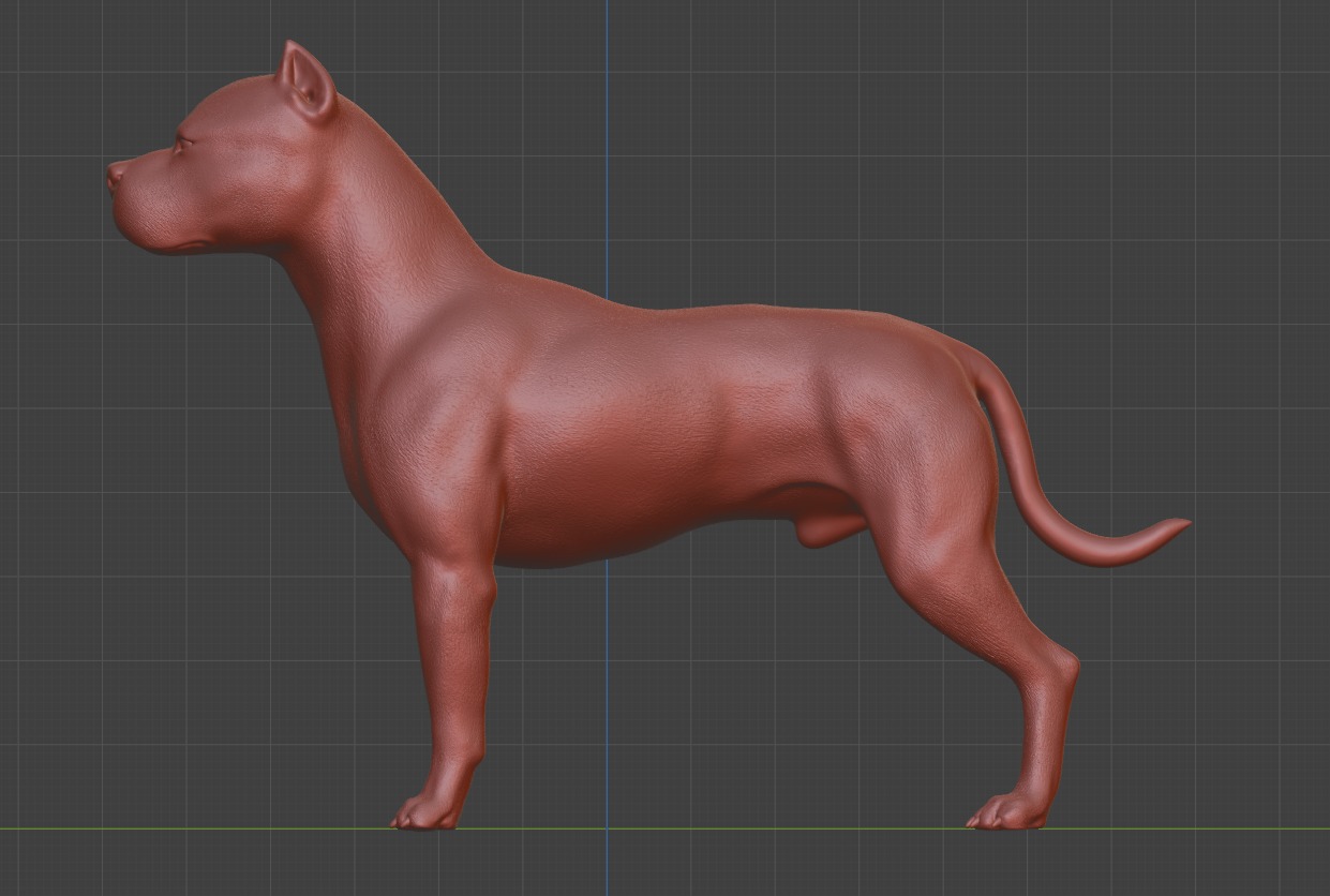 Argentine Dogo dog 3D print model_4