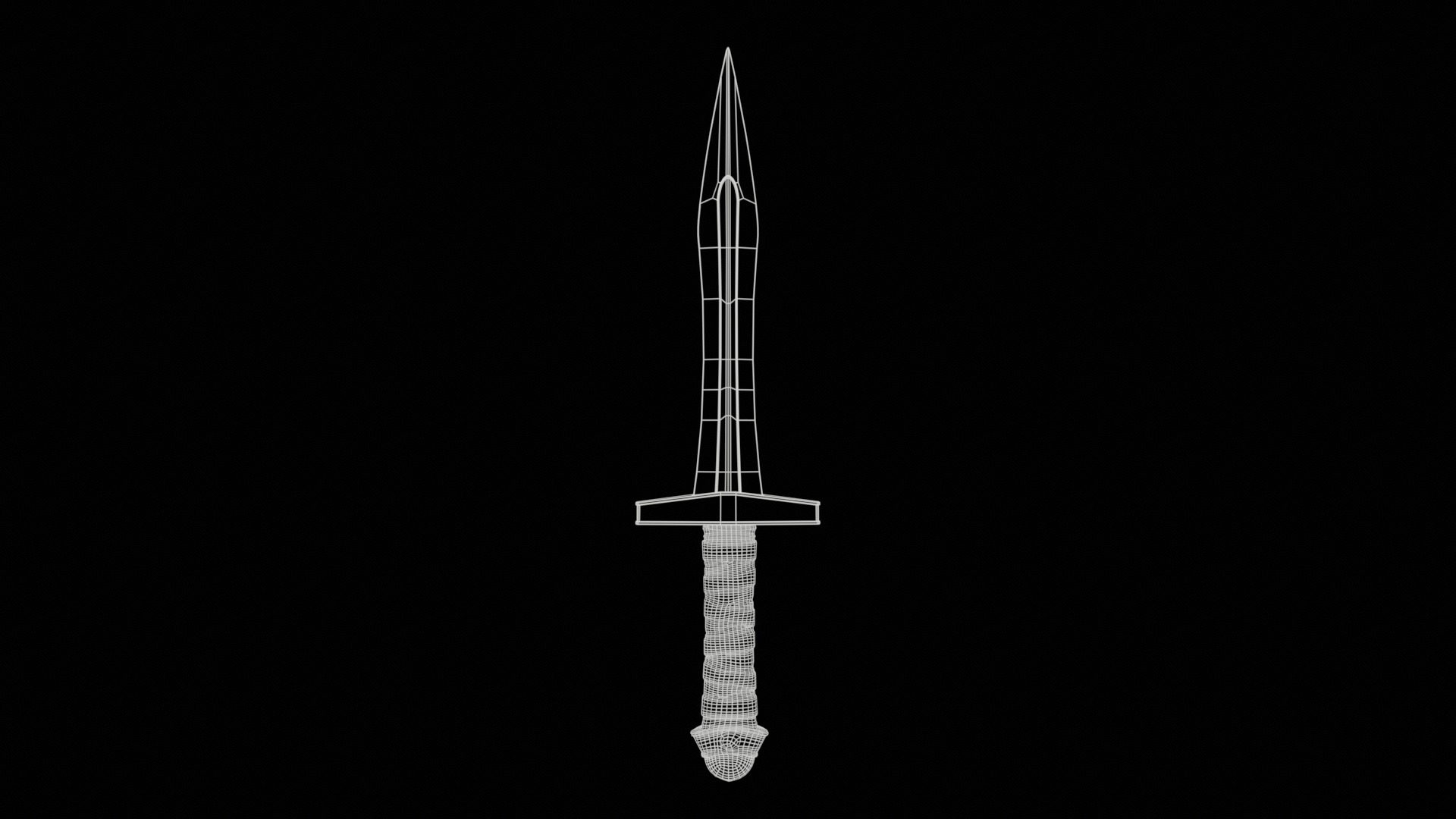 Old Norse Dagger - Hvass Oddr Low-poly 3D model_6