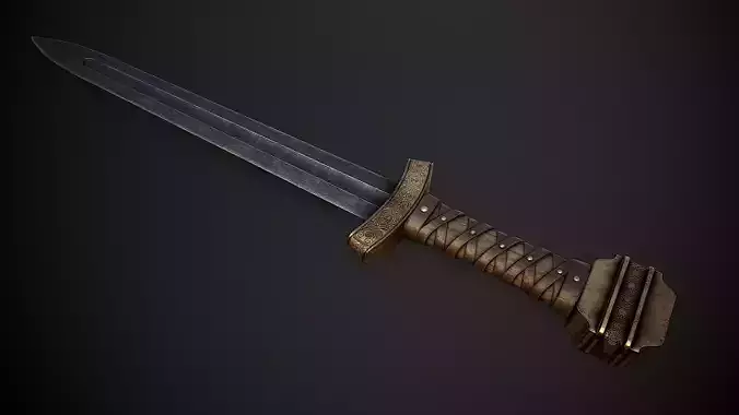 Old Norse Sword - Konungr Vega Low-poly 3D model