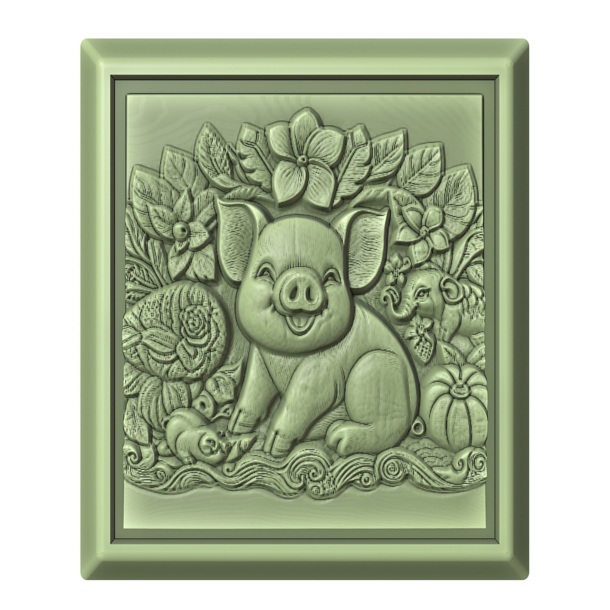 Pig Animal 3D print model_2
