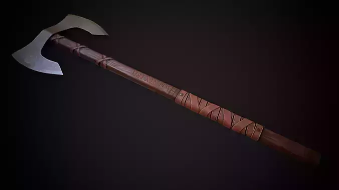 Old Norse Battleaxe - Sterkr Hond Low-poly 3D model