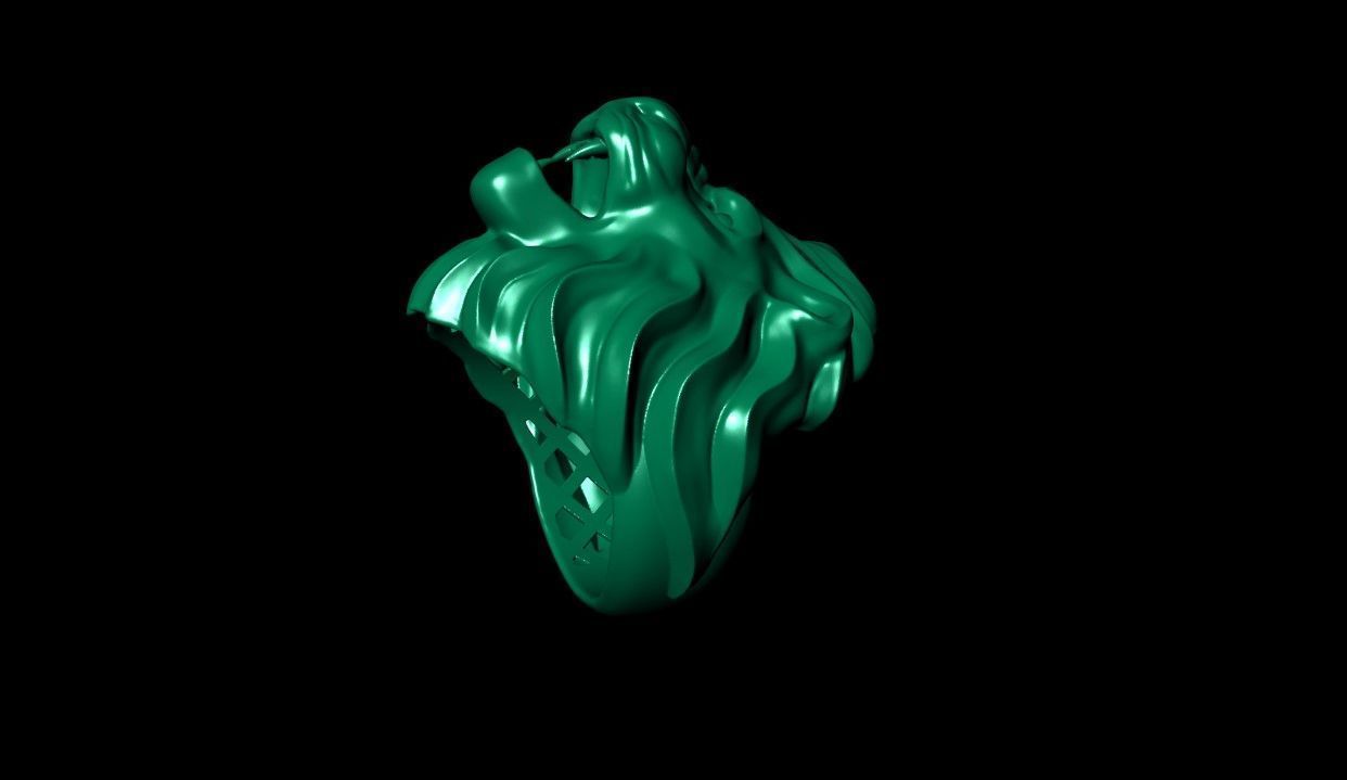 Lion Ring King Of The Beasts 3D print model 3D print model_3