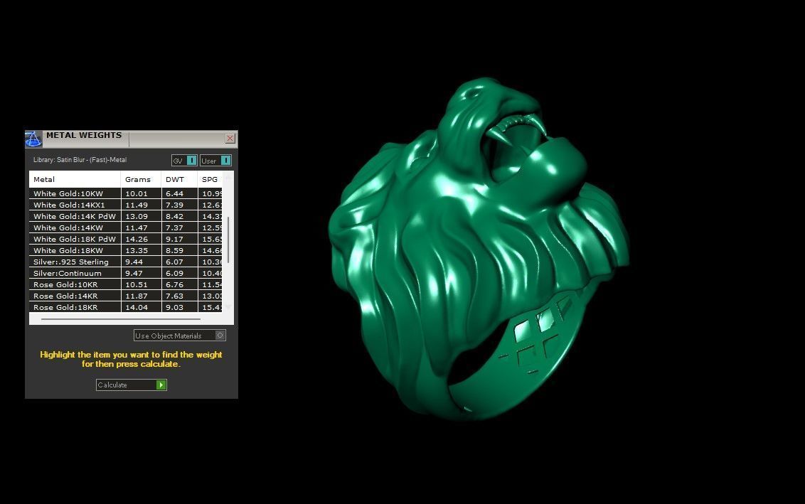 Lion Ring King Of The Beasts 3D print model 3D print model_5