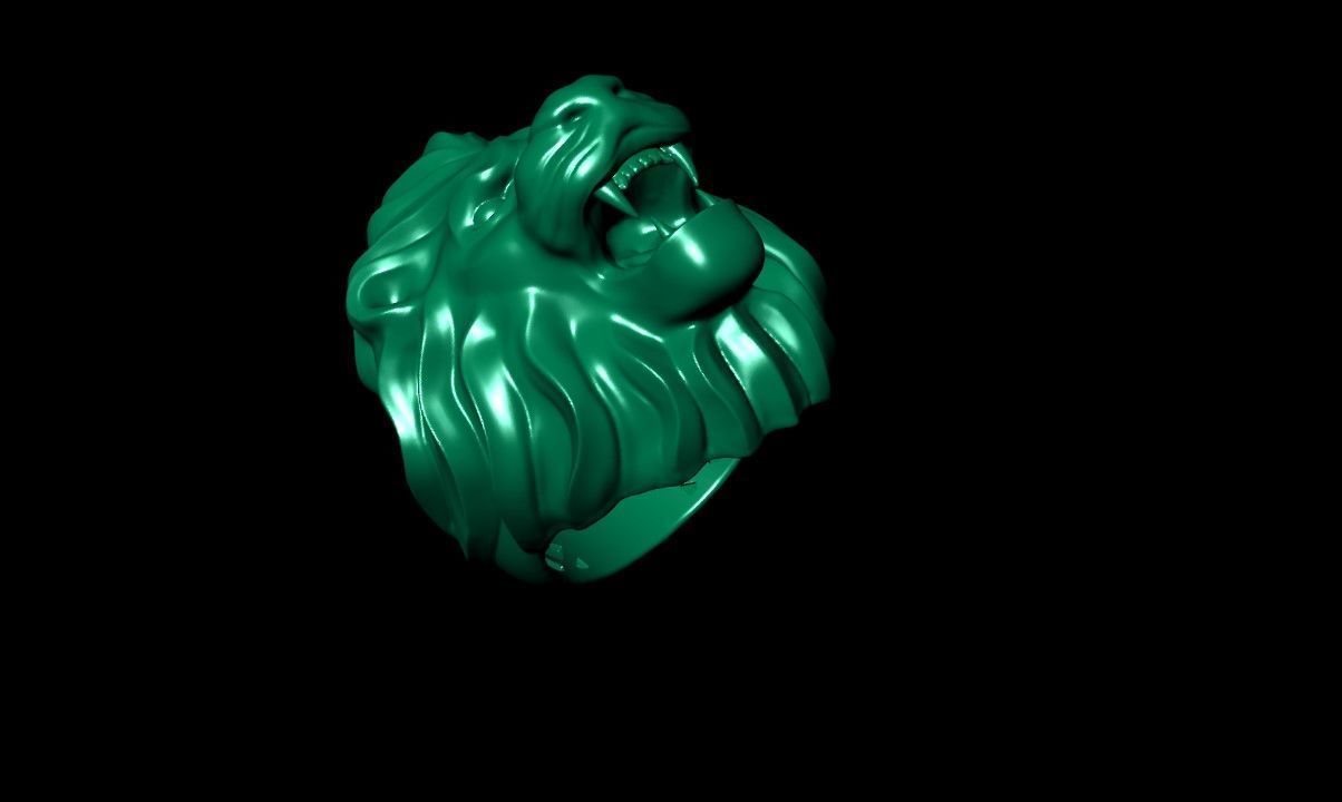 Lion Ring King Of The Beasts 3D print model 3D print model_2