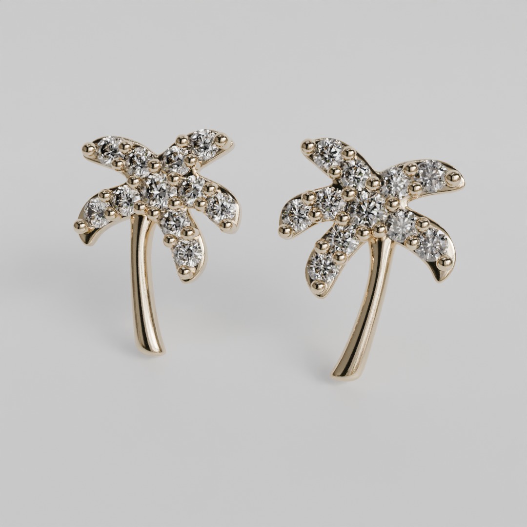 palm tree with diamonds 3D print model_7