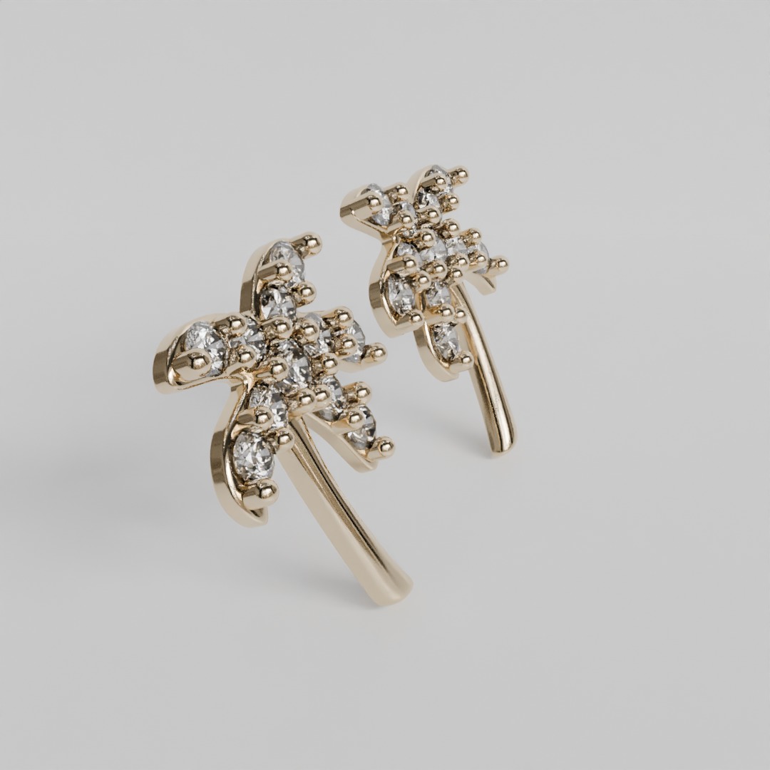 palm tree with diamonds 3D print model_2