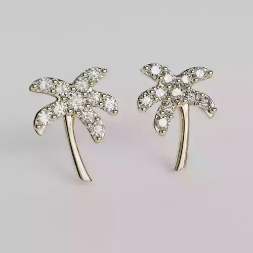 palm tree with diamonds 3D print model