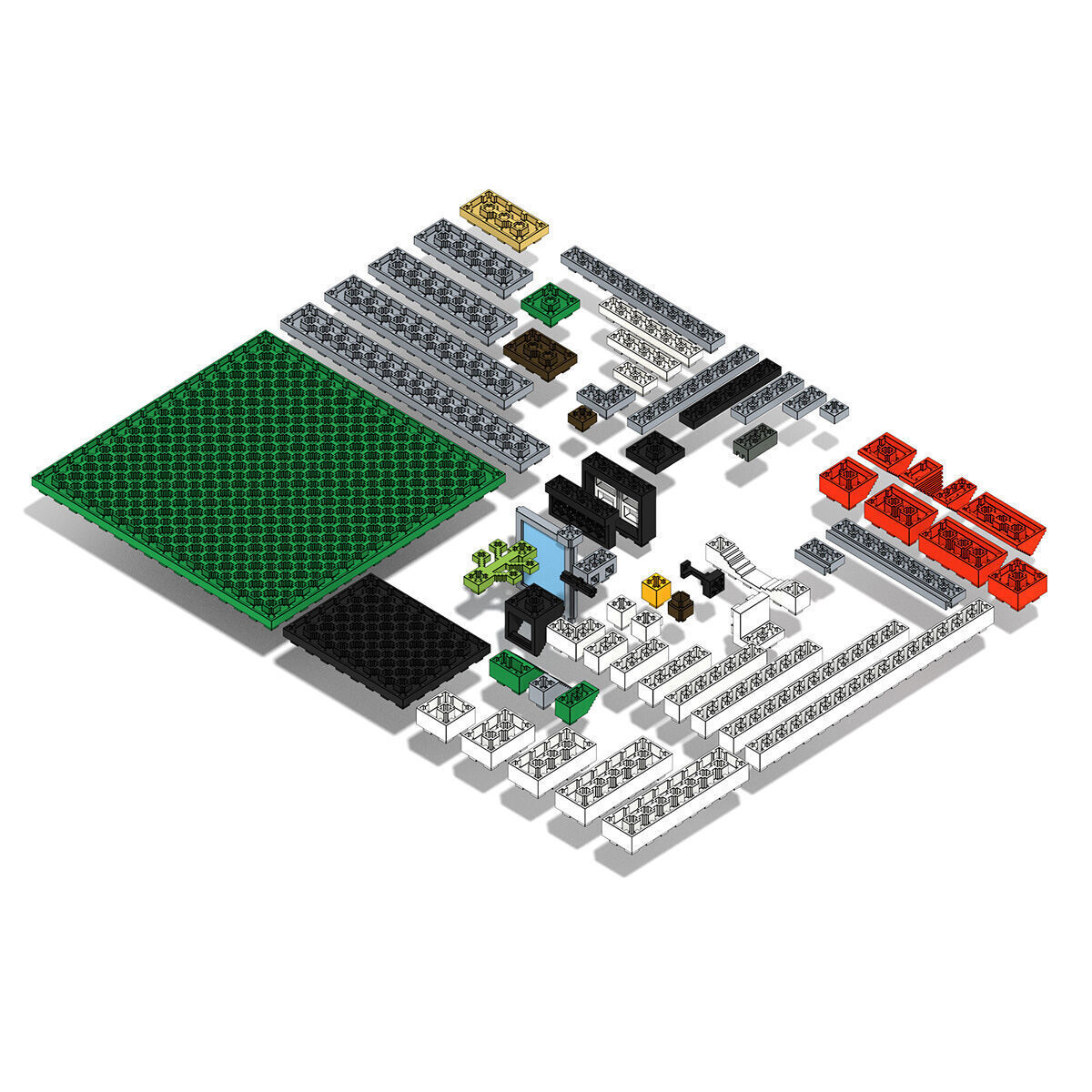 Voxel Lego House 4956 Low-poly 3D model_15