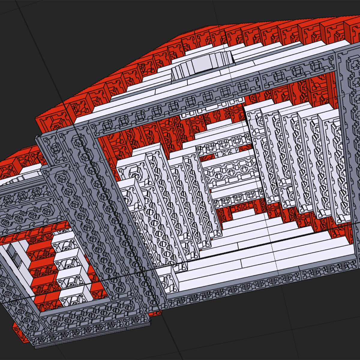 Voxel Lego House 4956 Low-poly 3D model_13