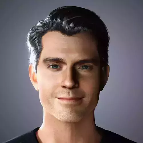 Henry Cavill Character Low-poly 3D model