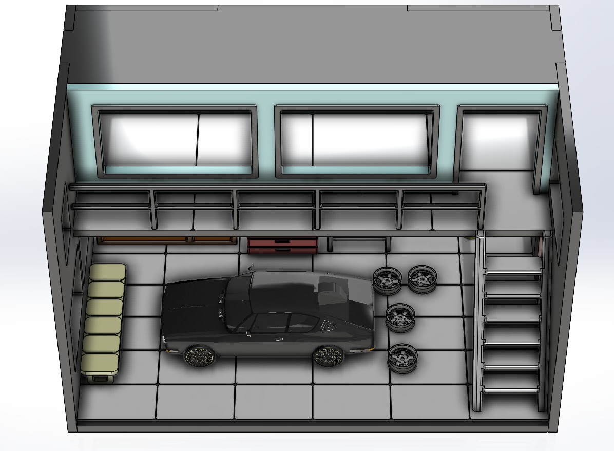 car garage model 3D print model_11