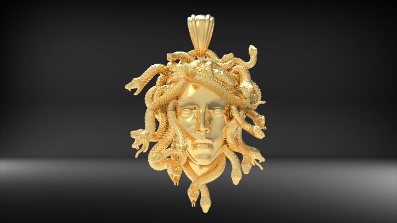 Medusa Head pendant  3D print model_22