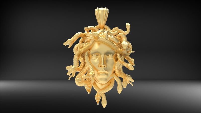 Medusa Head pendant  3D print model_21