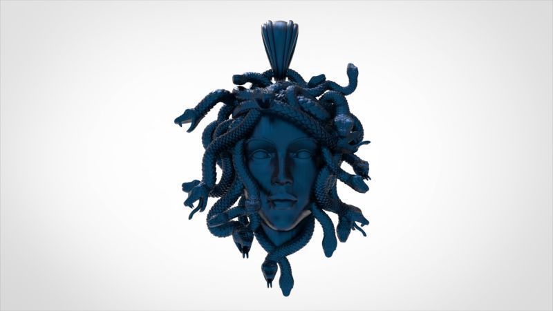 Medusa Head pendant  3D print model_31
