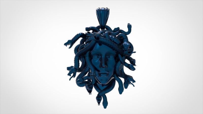 Medusa Head pendant  3D print model_30