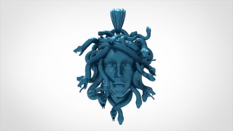 Medusa Head pendant  3D print model_19